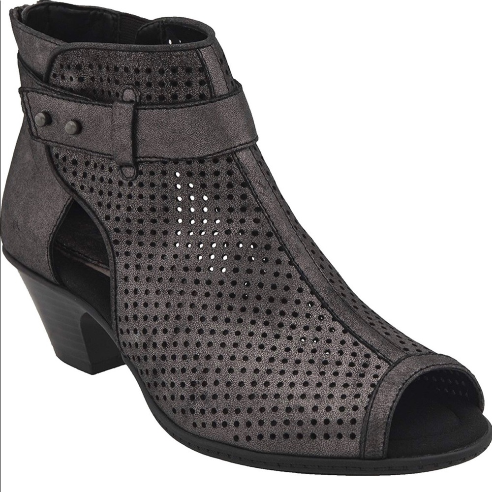 Earth Intrepid Bootie Sandals in Pewter 9.5 W